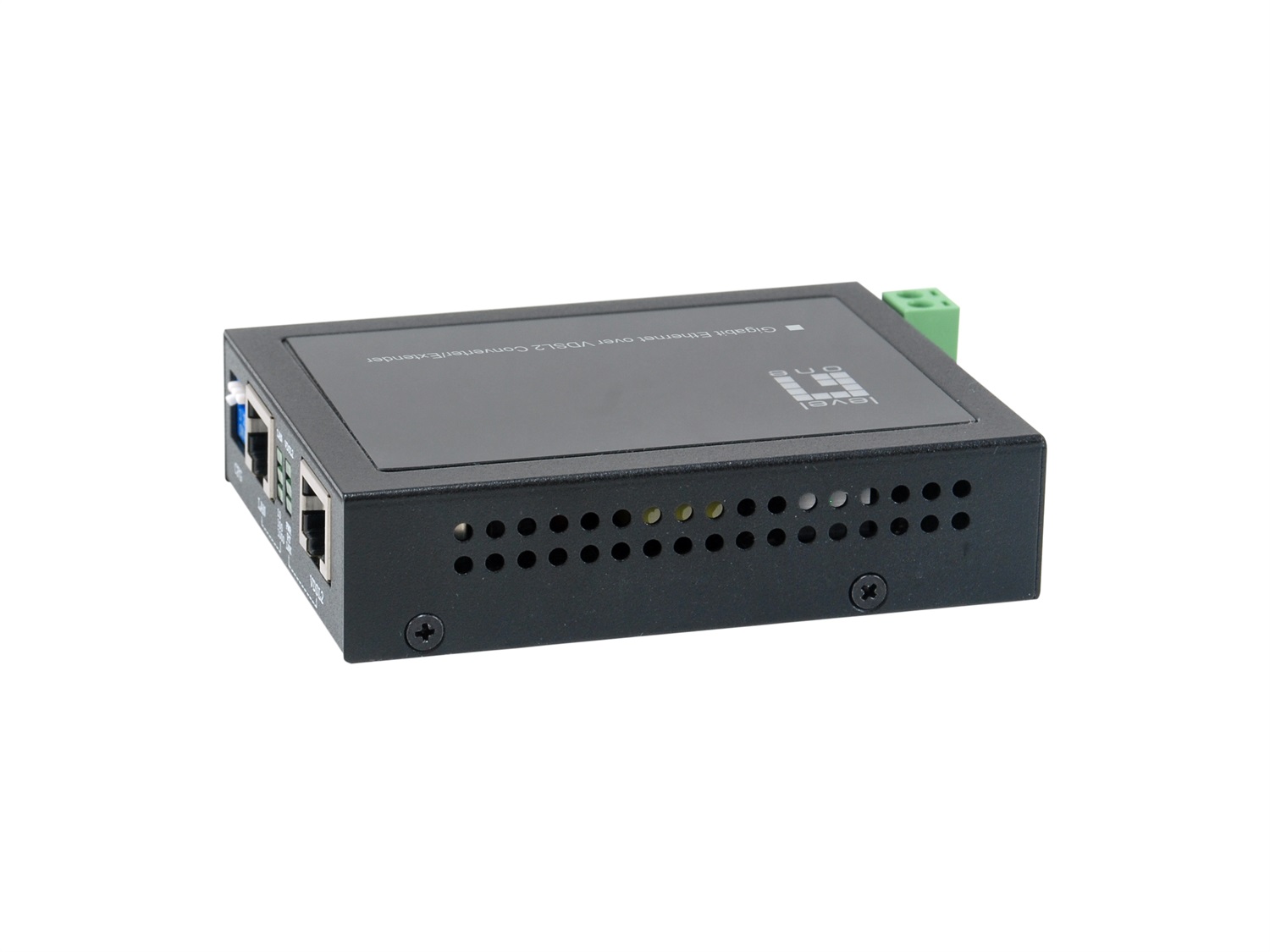 LevelOne VDS-2201 Convertitore Multimediale di Rete 1000 Mbit/s Nero con Supporto GBE e LT VDSL2