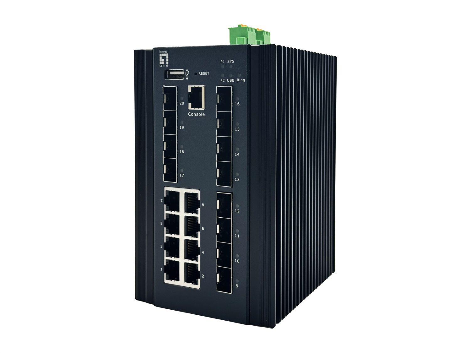 LevelOne IGU-2072 Switch di Rete Gestito L2 Gigabit Ethernet 8 Porte RJ-45 (10/100/1000) Capacità di Commutazione 52 Gbit/s Nero