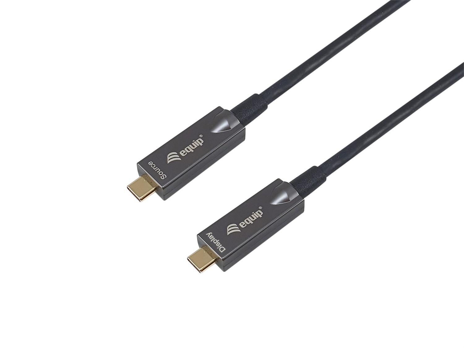 Equip 119463 Cavo Ottico Attivo USB-C a USB-C M/M 15 m, PD 60W, 4K/60Hz, 10Gbps, Video Dati PD