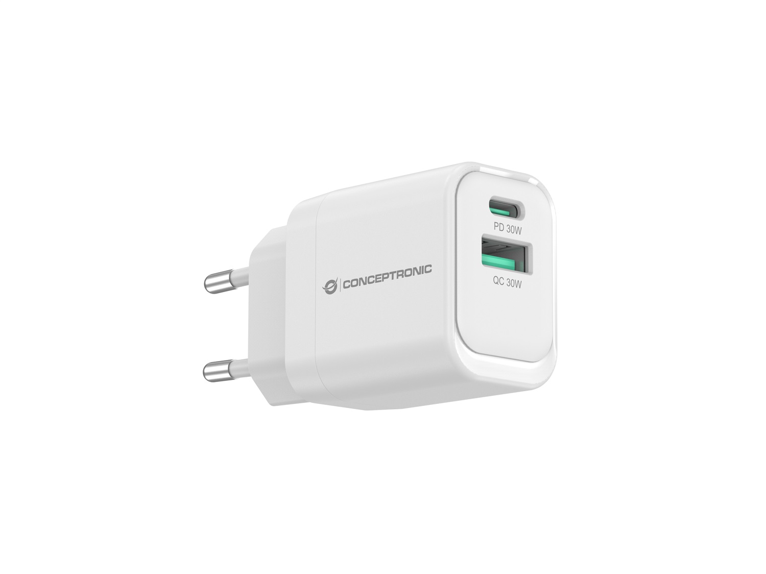 Conceptronic ALTHEA19W33 Caricabatterie Universale Bianco AC Ricarica Rapida 20V Interno