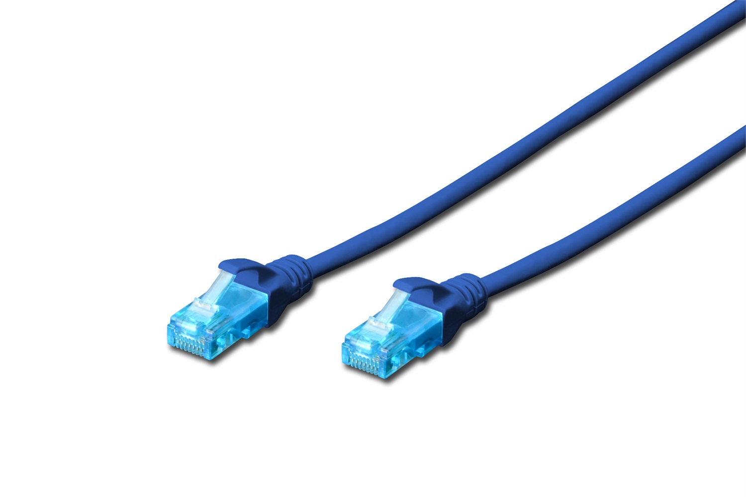 Digitus Cavo di Rete U/UTP Cat5e Blu 3m - Velocità fino a 1000 Mbit/s, PVC