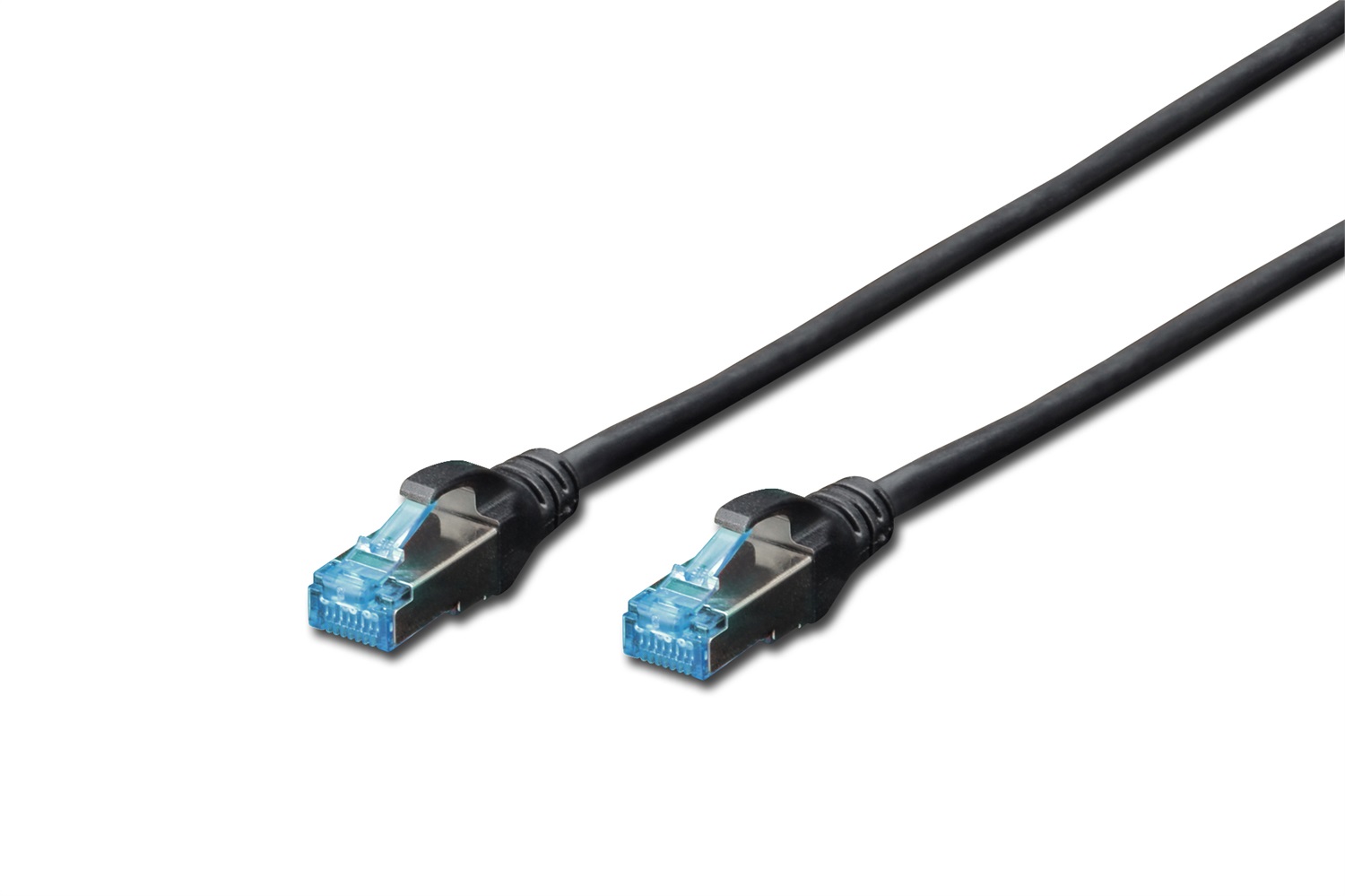 DIGITUS Cavo LAN Cat 5e - 5 m - Cavo di rete RJ45 Schermato SF/UTP - Compatibile con Cat-6 e Cat-6A - Nero
