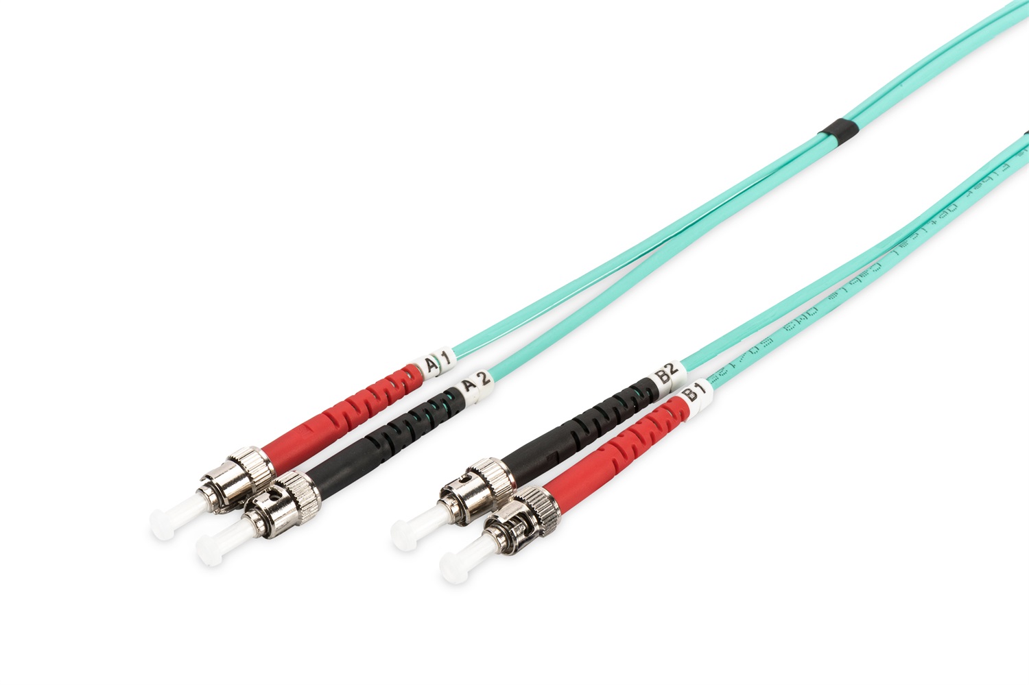 Digitus DK-2511-02/3 - Cavo In Fibra Ottica Multimodale OM3 - 2 m - ST/ST - Duplex - 1/10/40/100 Gbit/s - 50/125 µ - Turchese (Aqua)