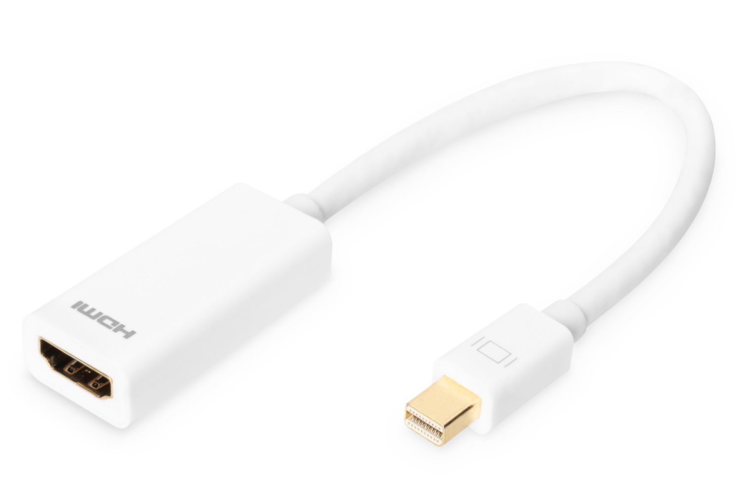 Digitus Cavo Adattatore Video Mini DisplayPort a HDMI tipo A 0,15 m Bianco