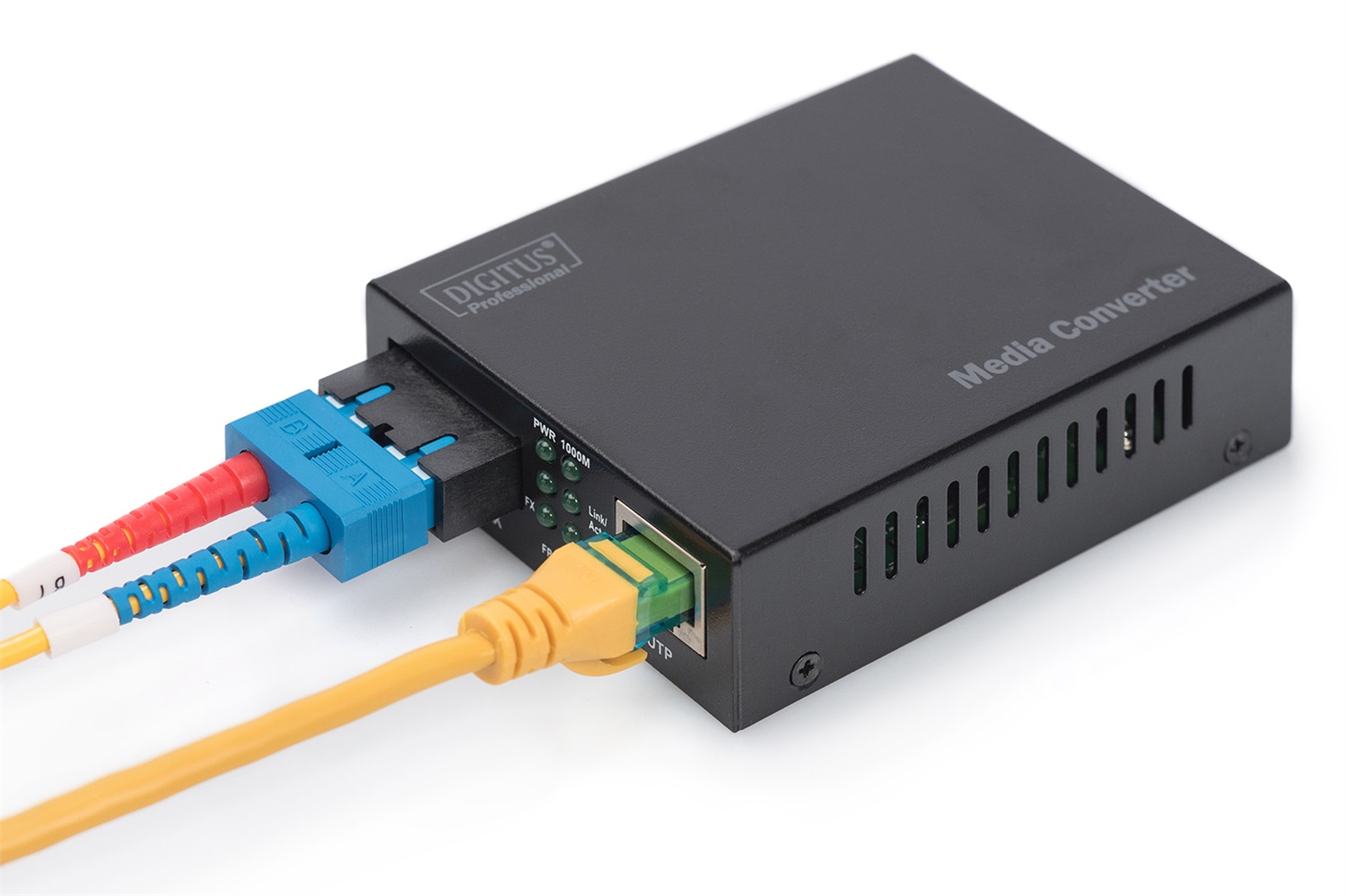 Digitus by Assmann Convertitore Multimediale Gigabit Ethernet DN-82120-1, RJ45 / SC, Lunghezza d'onda 850 nm, Fino a 0,5 km