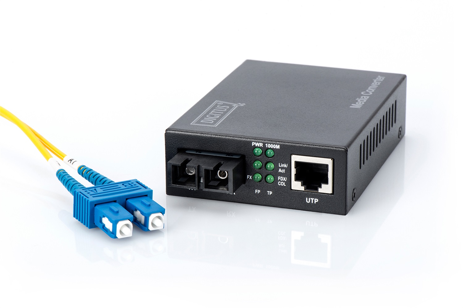 Digitus by Assmann Convertitore di Media Gigabit Ethernet DN-82121-1, SC Monomodale, 1000 Mbit/s, 1310 nm, Fino a 10 km