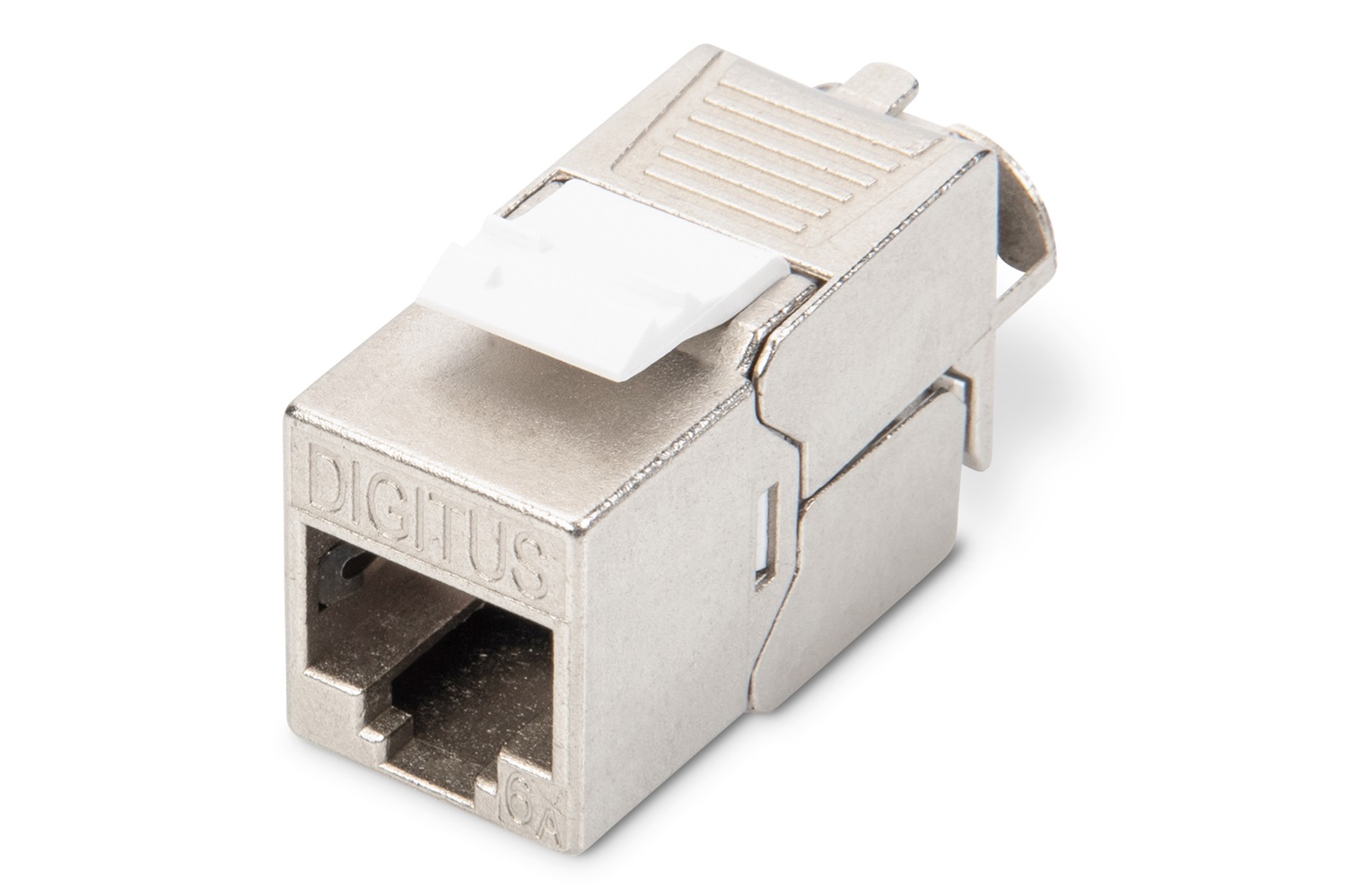 DIGITUS Modulo Keystone CAT 6A Schermato RJ45 - Installazione Senza Attrezzi, 10 Gbit/s, 500 MHz, Dimensioni 14x34x20 mm