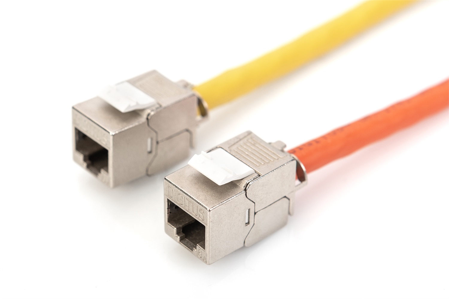 DIGITUS Modulo Keystone CAT 6A Schermato RJ45 - Installazione Senza Attrezzi, 10 Gbit/s, 500 MHz, Dimensioni 14x34x20 mm