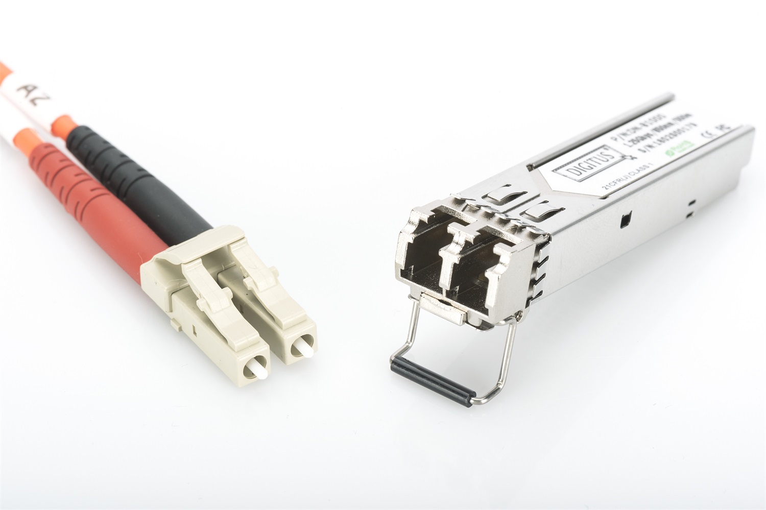 Digitus Modulo Mini GBIC (SFP) 1,25 Gbps, Fibra Ottica Multimode LC Duplex 1000Base-SX, 850nm, Fino a 0,55 km