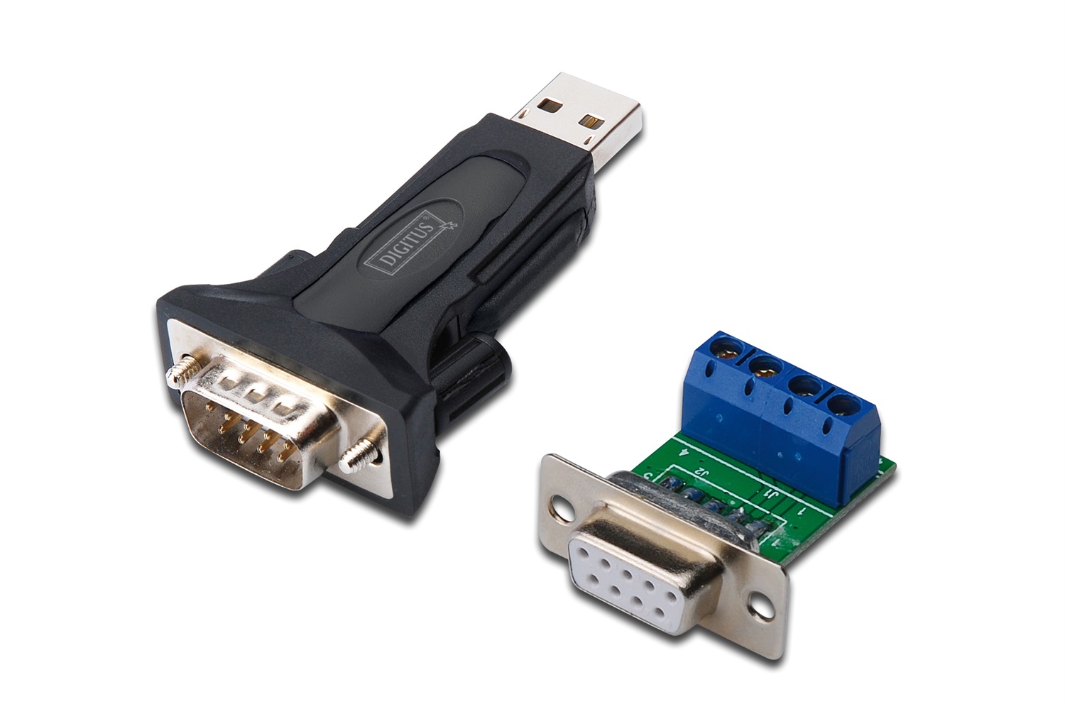 Digitus DA70157 Adattatore USB - Seriale, USB 2.0 a RS-485, Lunghezza cavo 0,8 m, Colore Nero