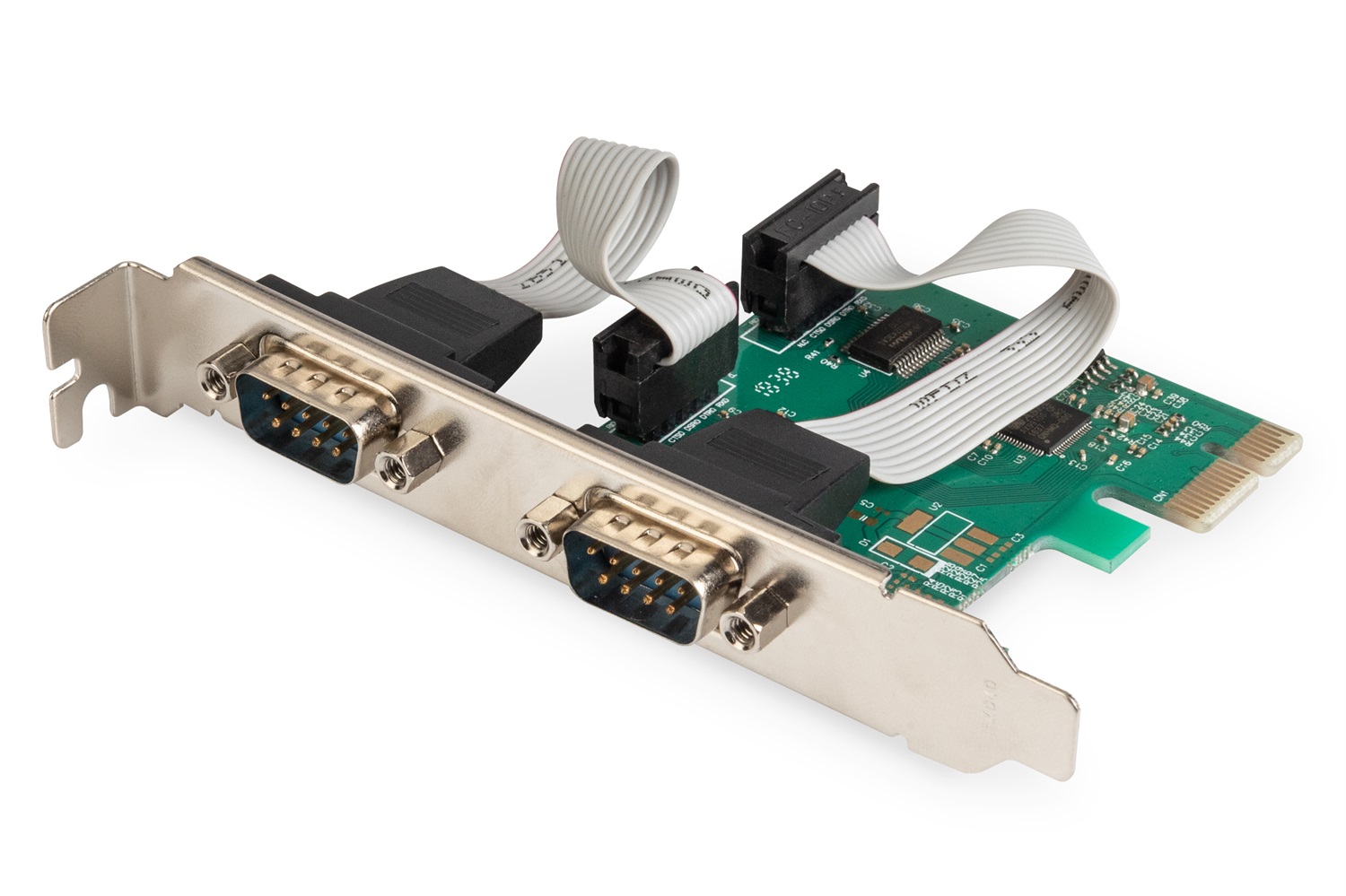 DIGITUS Scheda IO PCIe con 2 Porte DSUB-9, Chipset ASIX99100, Velocità fino a 128.000 bps