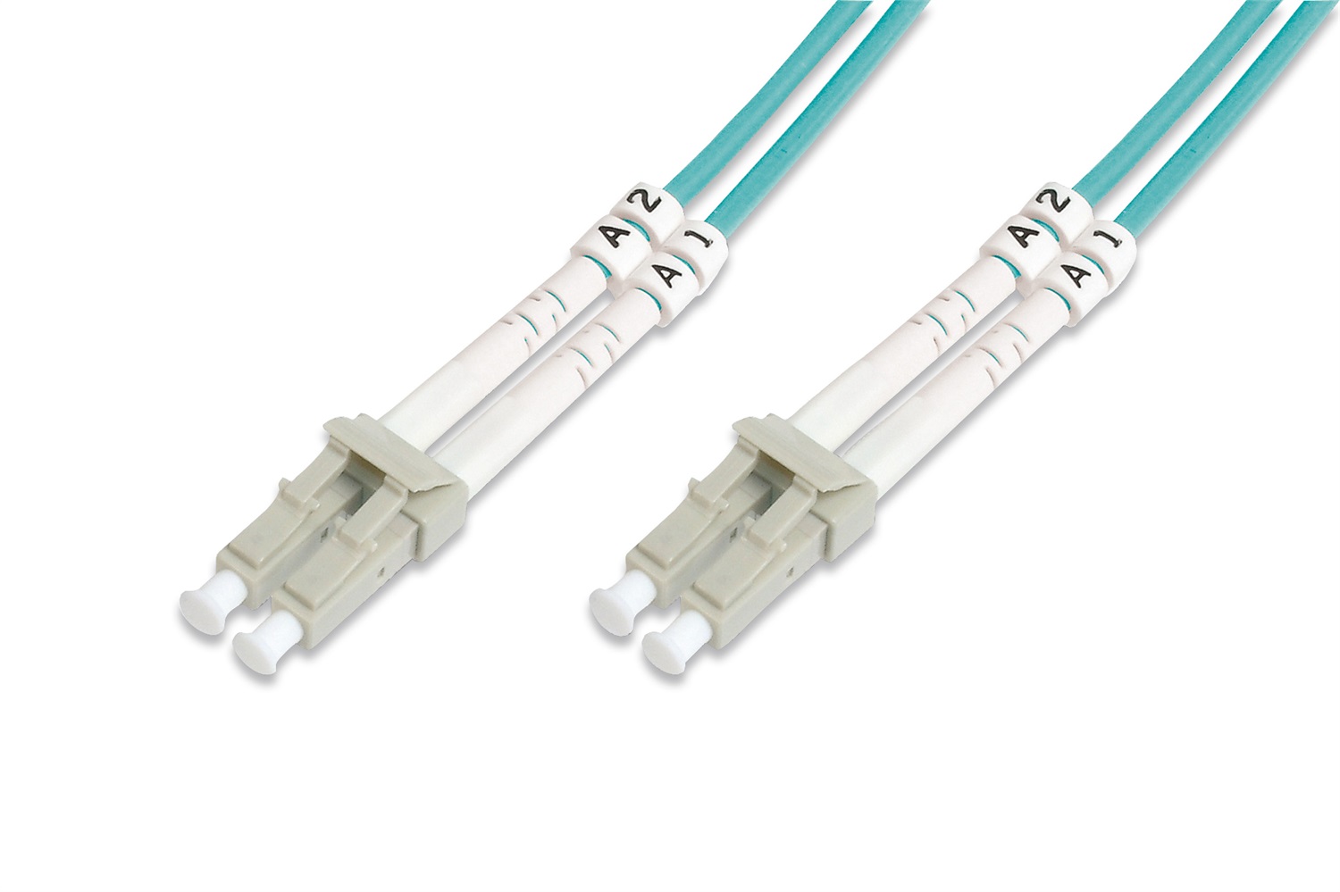 DIGITUS DK-2533-20/3 - Cavo In Fibra Ottica Multimodale OM3 - 20 m - Duplex LC/LC - 1/10/40/100 Gbit/s - Tipo di Fibra: 50/125 µ - Turchese (Aqua)