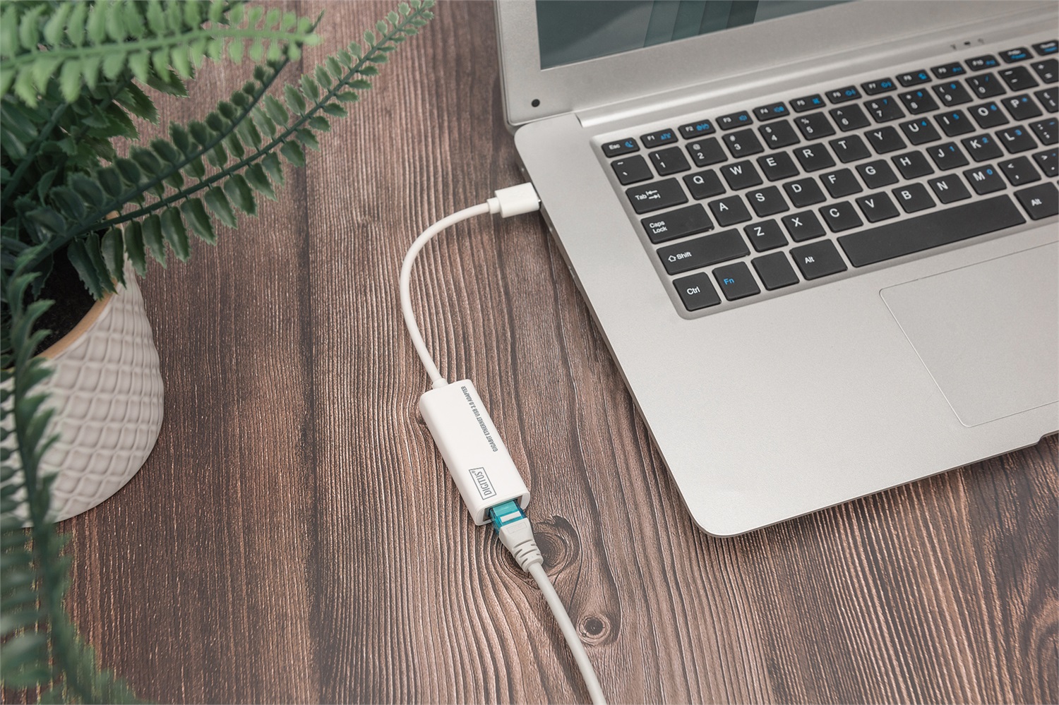 Digitus Adattatore di rete USB 3.0 Gigabit Ethernet RJ45 DN3023 - 1 GBit/s, Bianco, Compatibile con Windows e Mac