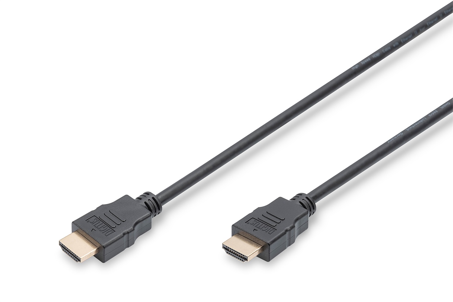 DIGITUS Cavo HDMI High Speed 5m con Ethernet, Full HD 1080p, Compatibile 3D, Contatti Placcati Oro, Nero