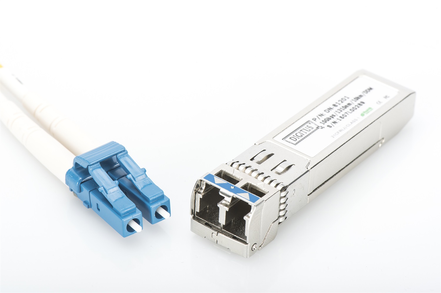 Digitus DN81201 Modulo Mini GBIC (SFP) LC 10 Gbps, 10 Km - Fibra Ottica Plug and Play con Supporto DDM
