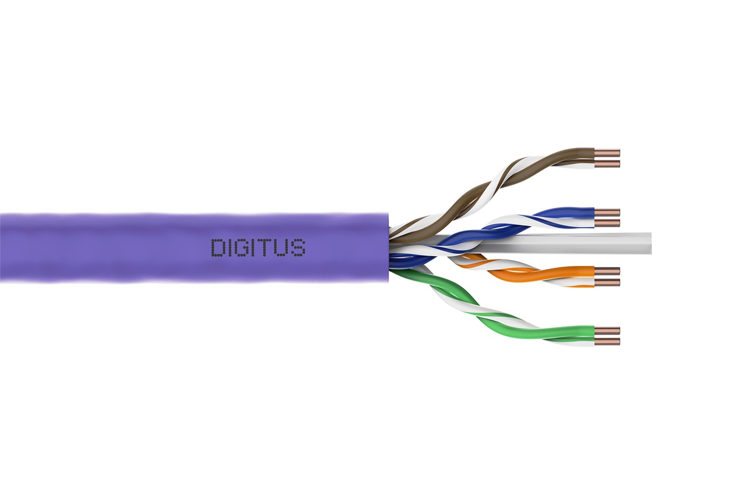 Digitus DK1613VH305 Cavo Solido Non Schermato UTP Halogenfree Cat6 in Rame, 305 m, U-UTP, Colore Viola