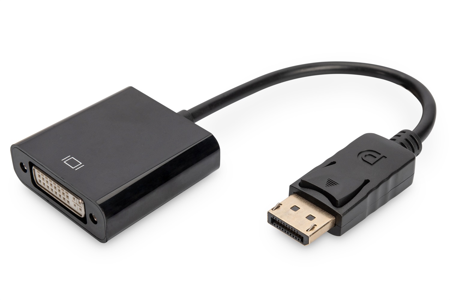 Digitus Cavo Adattatore DisplayPort a DVI-I, 0,15 m, Maschio a Femmina, Full HD Dual-Link, 1920 × 1080 Pixel, Nero