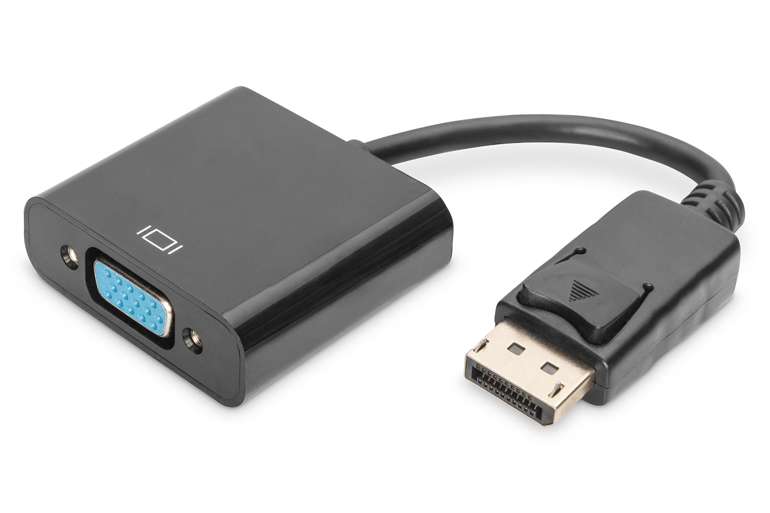 Digitus Cavo Adattatore DisplayPort 0,15 m - Maschio a VGA (D-Sub) - Supporto HDTV fino a 1080p, Plug and Play