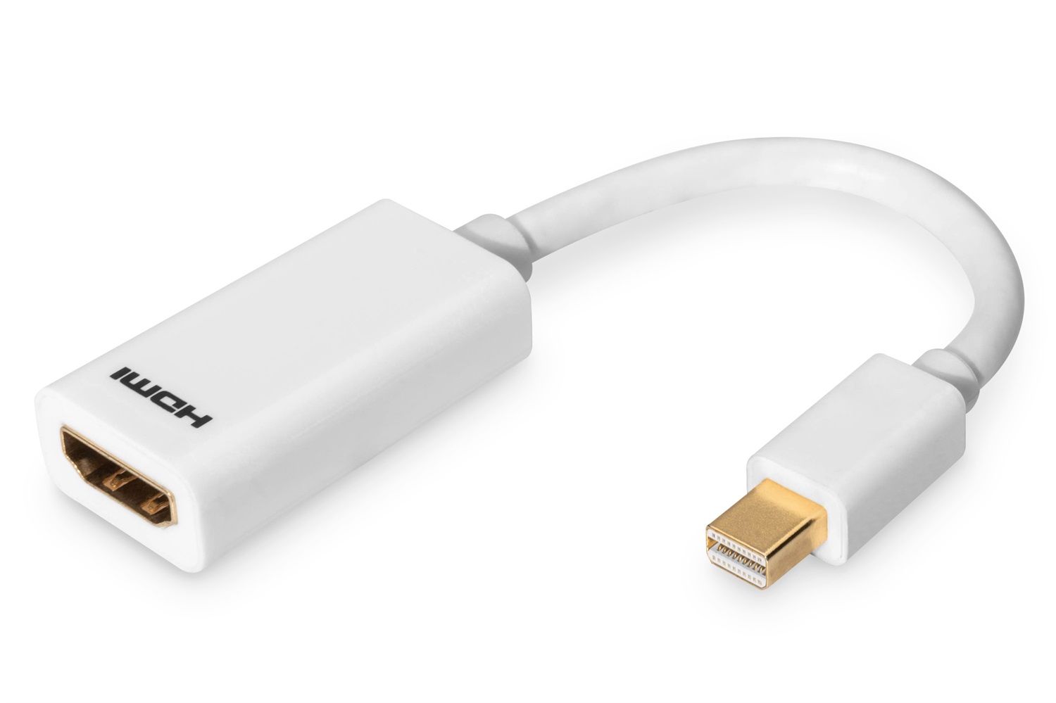 Digitus Cavo Adattatore Mini DisplayPort a HDMI Tipo A, 0,15 m, Risoluzione Fino a 1920 x 1200p, Plug and Play