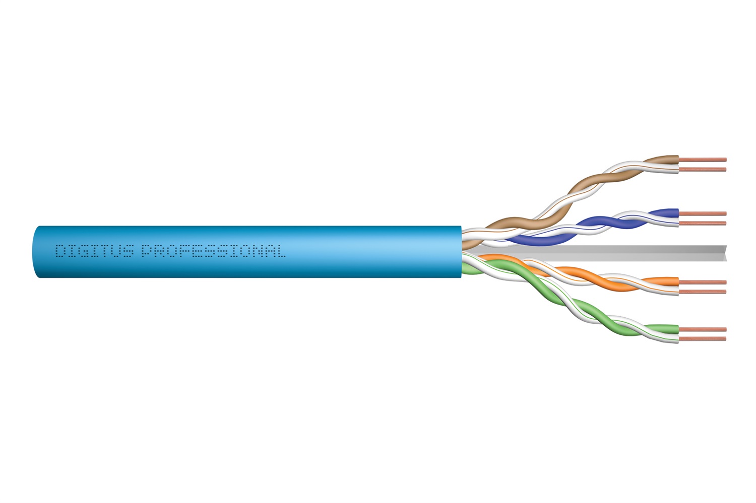 Digitus Cavo di rete Cat 6A U-UTP - 500 m, Rame AWG 23/1, Non schermato, Compatibile PoE , Classe CPR Eca