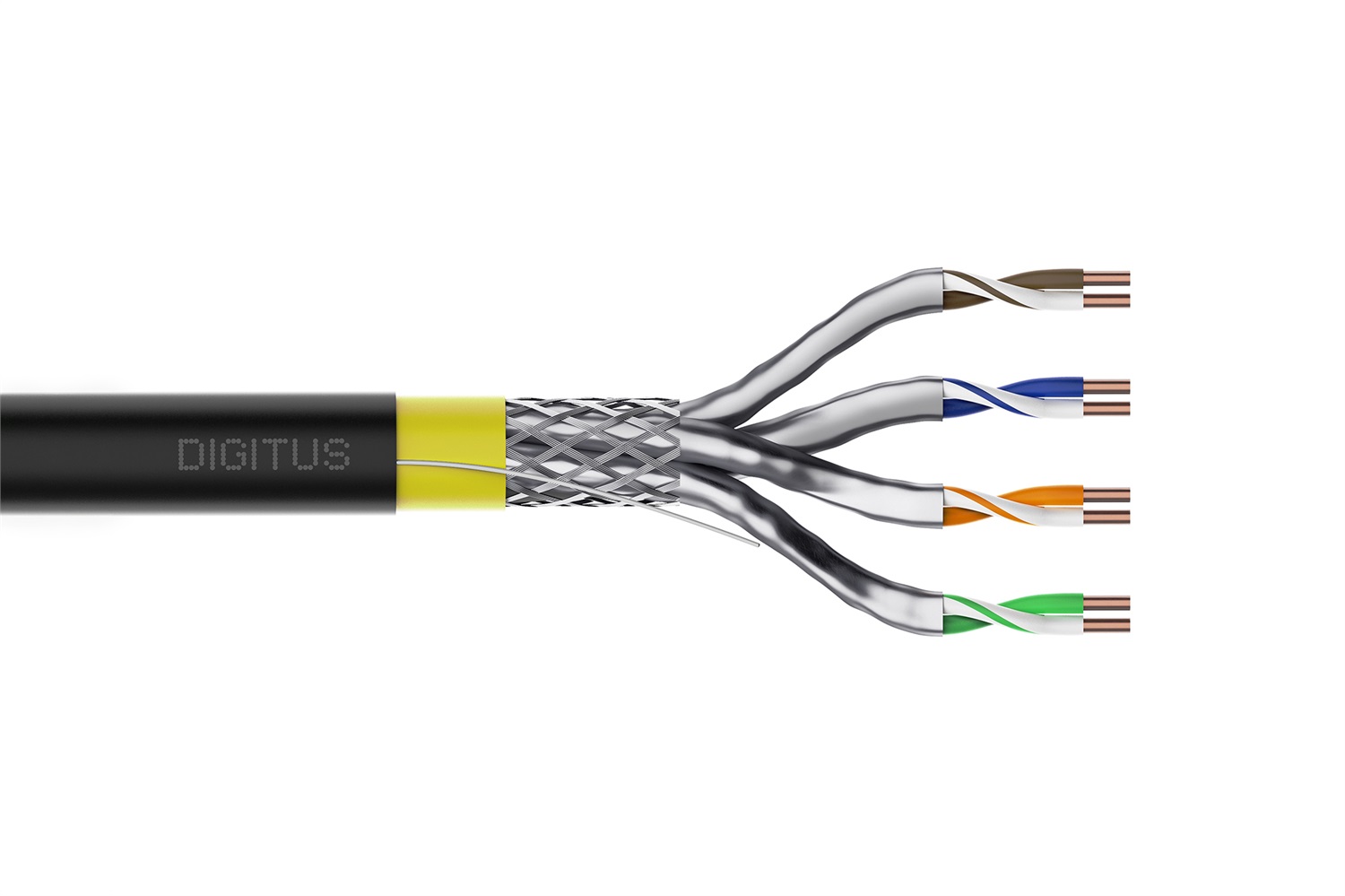 Digitus Cat.7A S/FTP Cavo di Installazione 500 m Giallo - DK-1743-A-VH-5