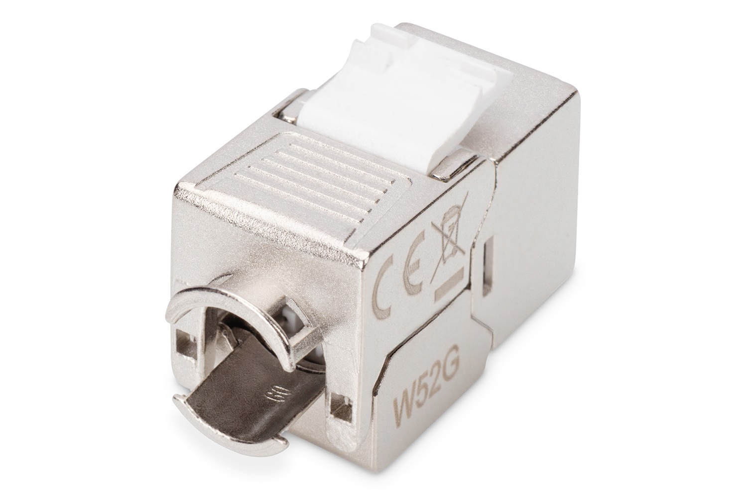 DIGITUS Modulo Keystone CAT 6, RJ45 femmina, schermato, 250 MHz, 1GBase-T, montaggio senza attrezzi, Piatto, Argento