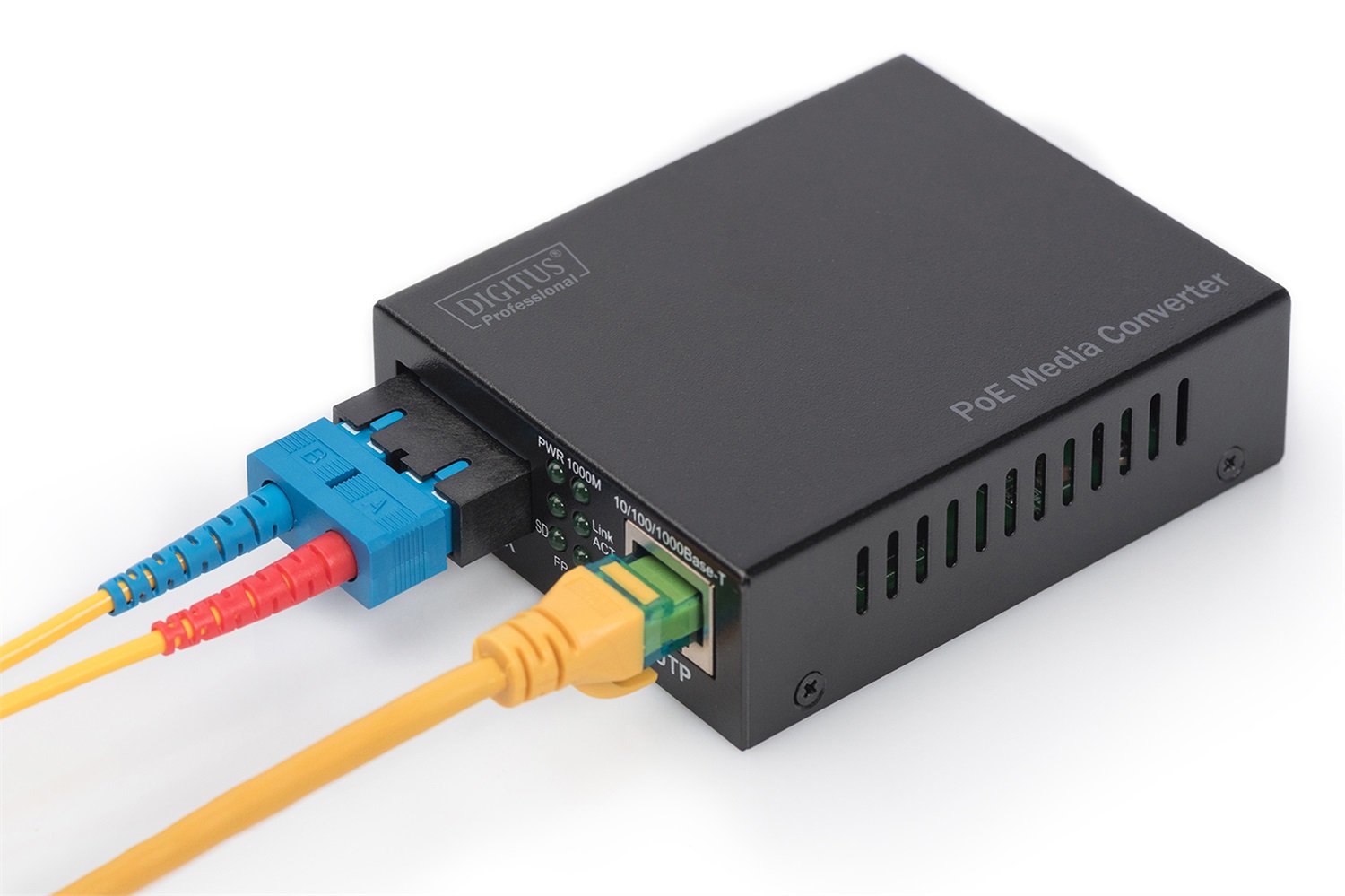 Digitus DN-82150 Convertitore Multimediale Gigabit PoE RJ45 / SC, 1000 Mbit/s, 850 nm, Multimodale