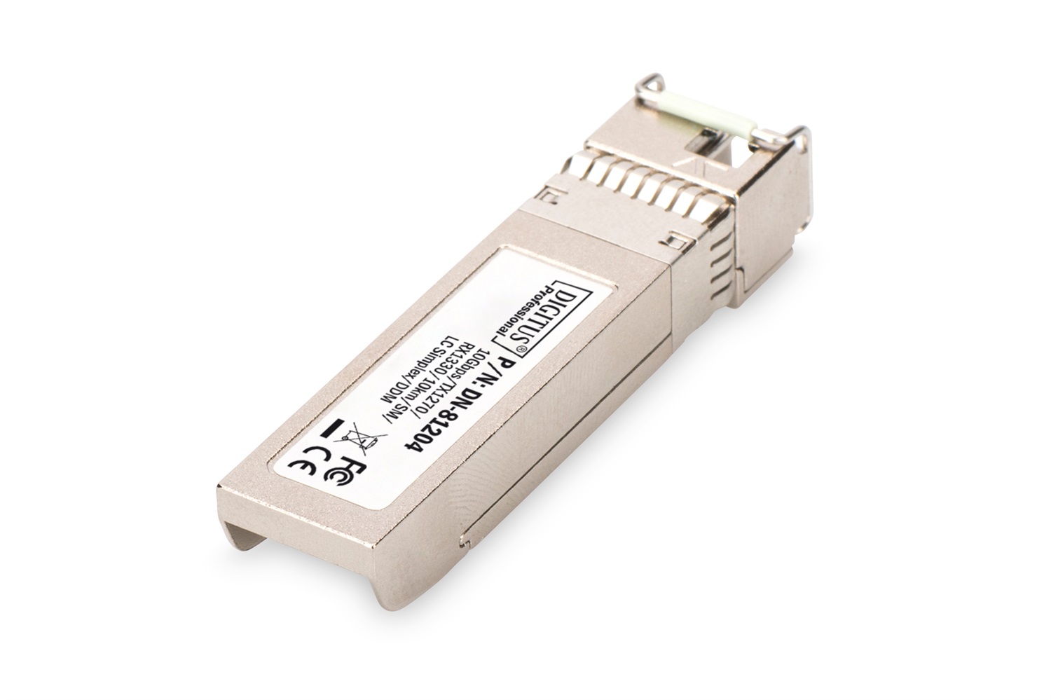 DIGITUS DN-81204 Modulo Ricetrasmettitore SFP 10 Gbps Bidirezionale Monomodale TX1270/RX1330, 10 km, Connettore LC Simplex