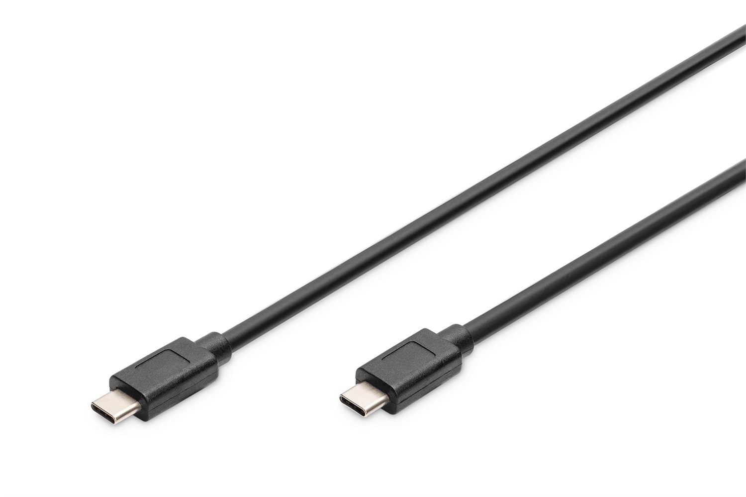 Digitus Cavo di Collegamento USB-C 3.2 Gen 2 (3.1 Gen 2), Maschio/Maschio, 1 m, Nero, Velocità fino a 10 Gbps
