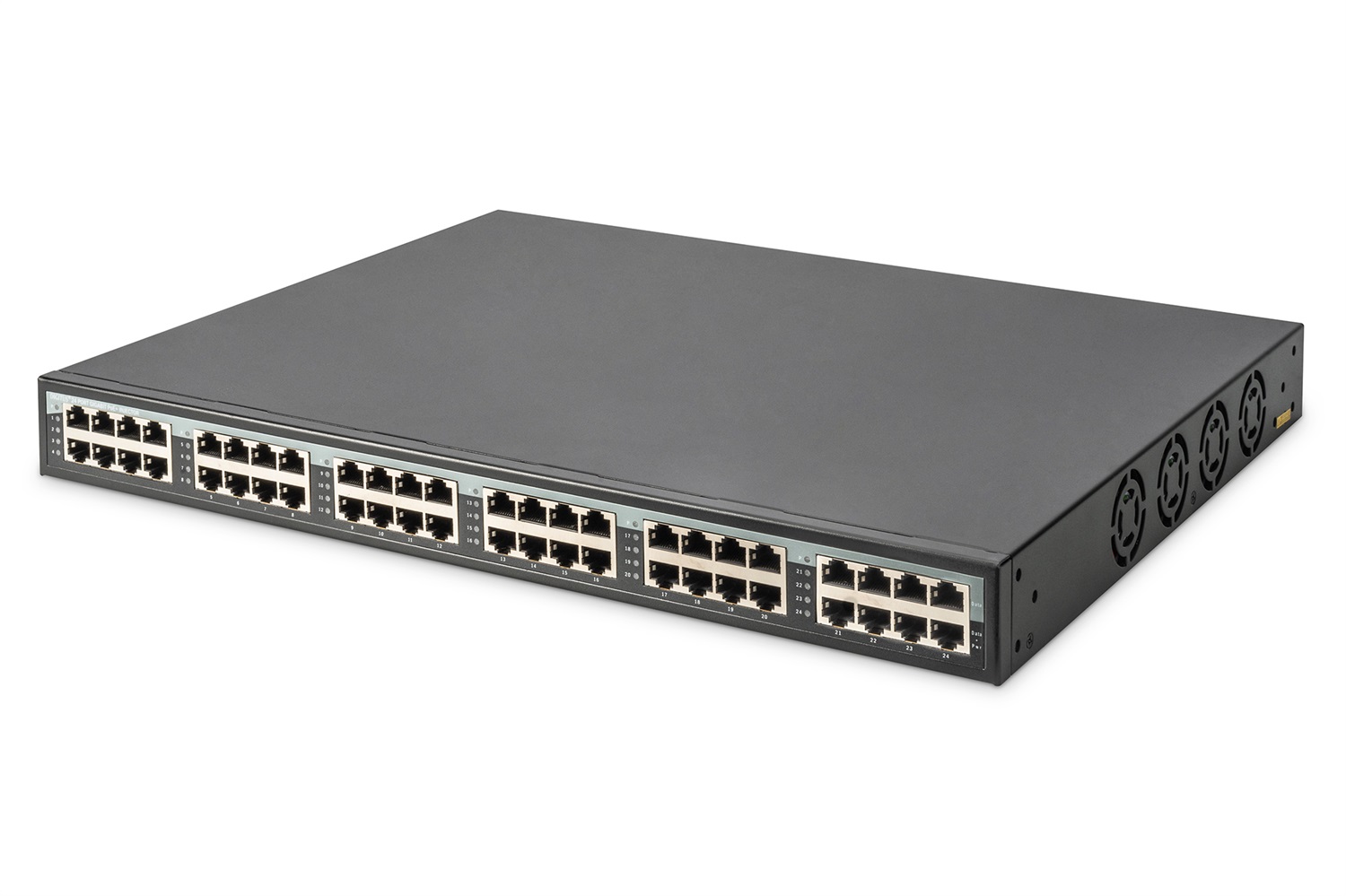 Digitus DN-95117 Iniettore PoE 24 Porte Gigabit Ethernet, 370W, Compatibile IEEE802.3af/at