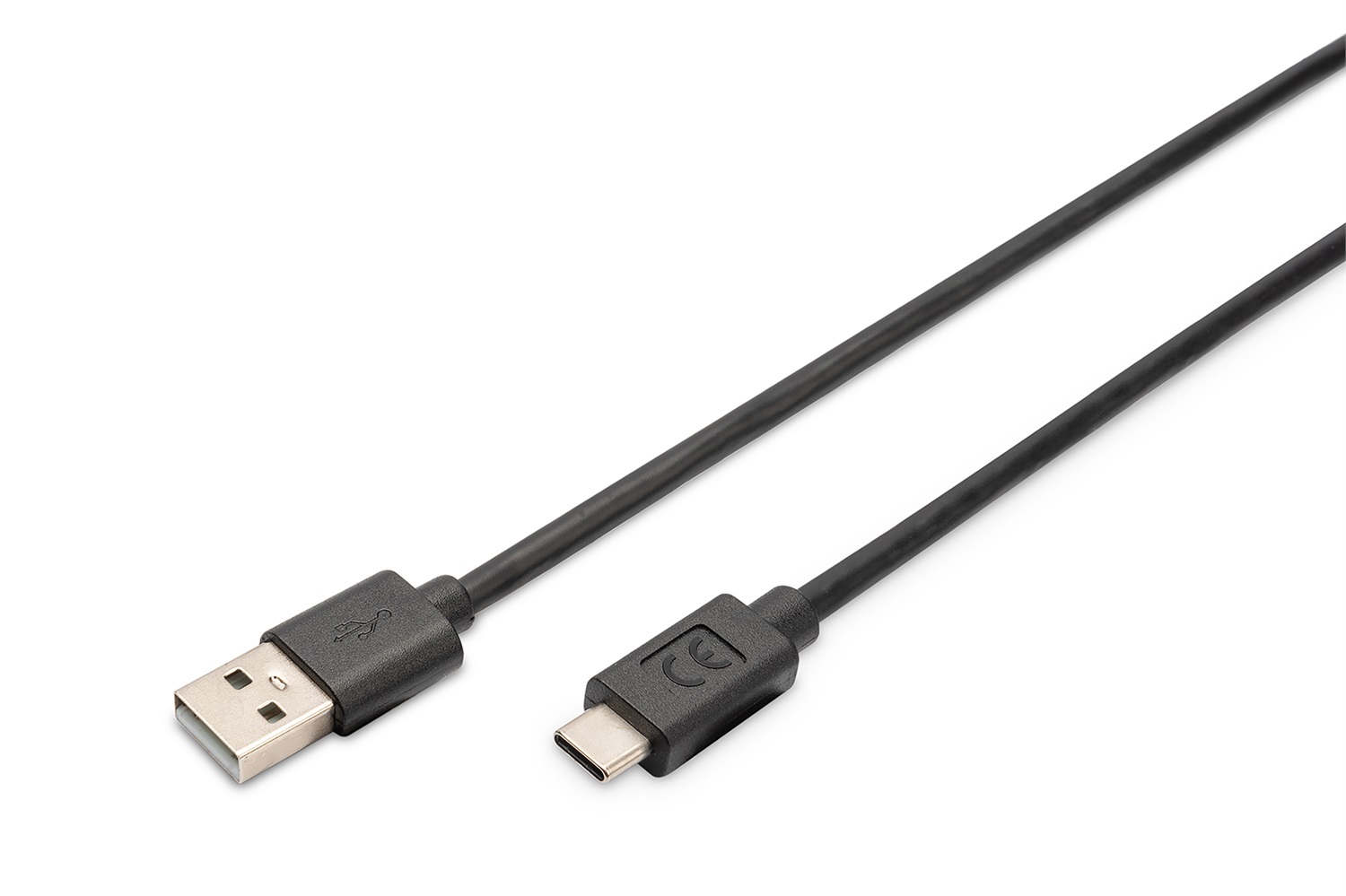 Digitus Cavo USB 2.0 Type-C a USB A, 3 m, 0,48 Gbit/s, Nero