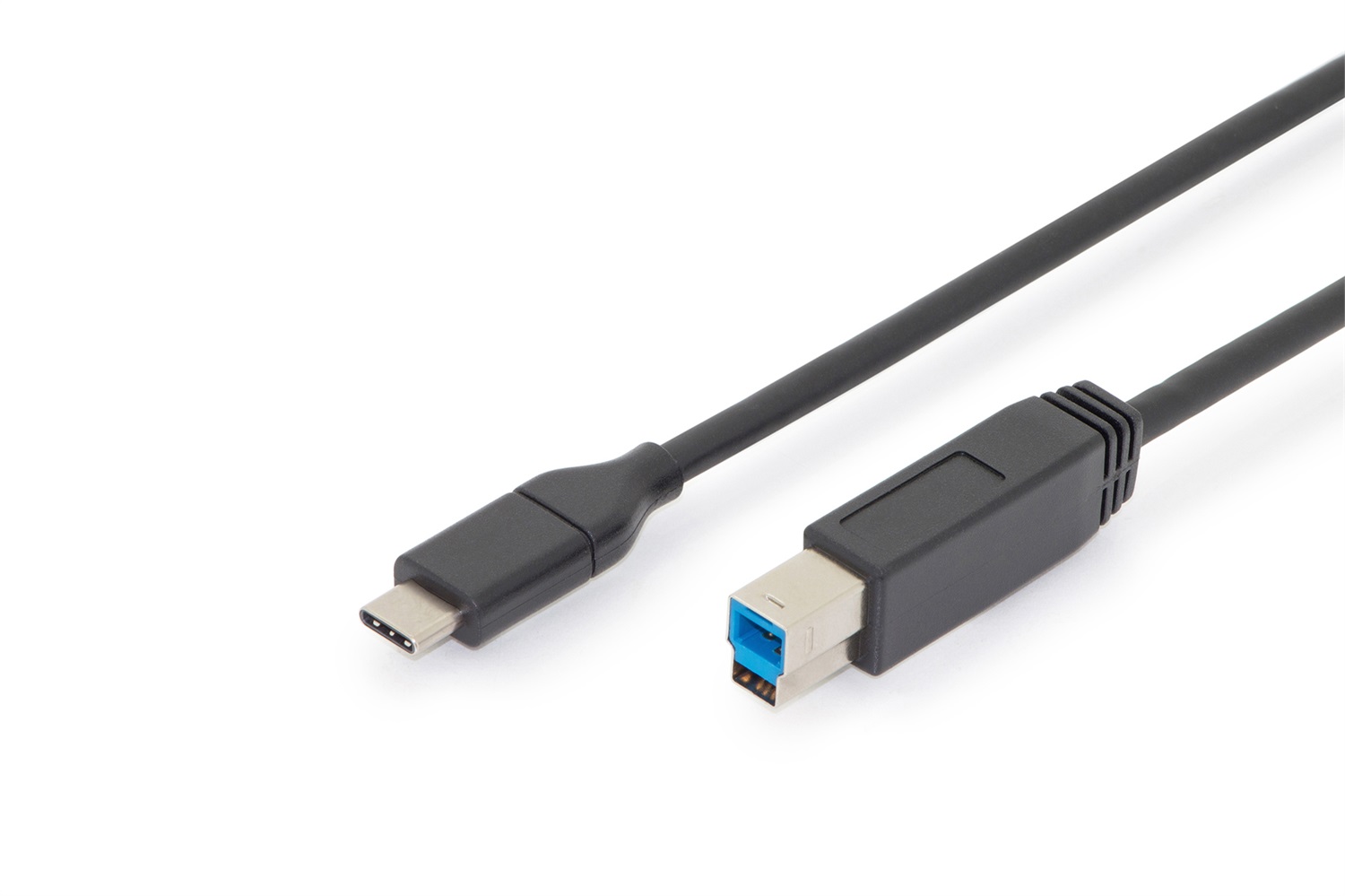 Digitus Cavo di collegamento USB Type-C a USB B, 1,8 m, USB 2.0, 5 Gbit/s, Nero