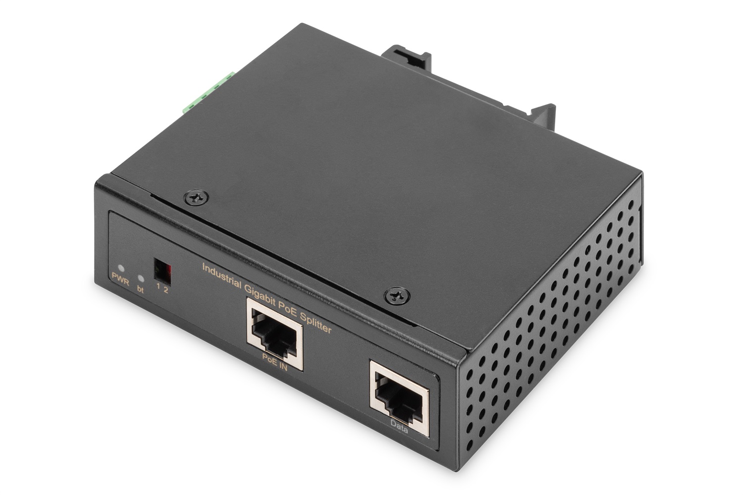 Digitus Splitter Industriale Gigabit PoE 802.3bt - Uscita Selettiva 12VDC/16VDC, Fino a 95 Watt