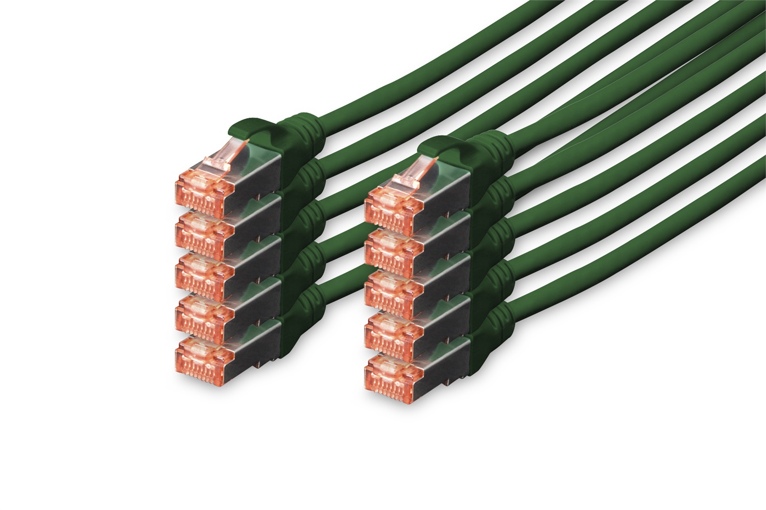 Digitus Cavo patch Cat6 S/FTP Verde 2 m - RJ-45, Velocità fino a 1000 Mbit/s