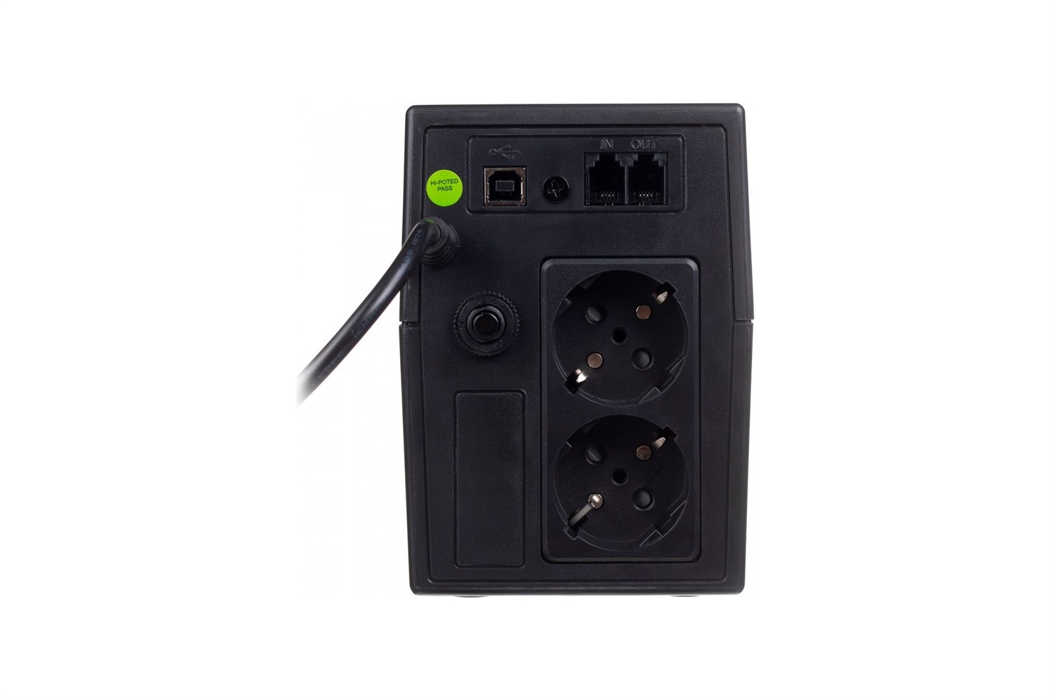 Digitus DN-170064 Gruppo di Continuità (UPS) Line-Interactive 800 VA / 480 W con 2 Prese AC, Controllo Microprocessore, Dimensioni Compatte