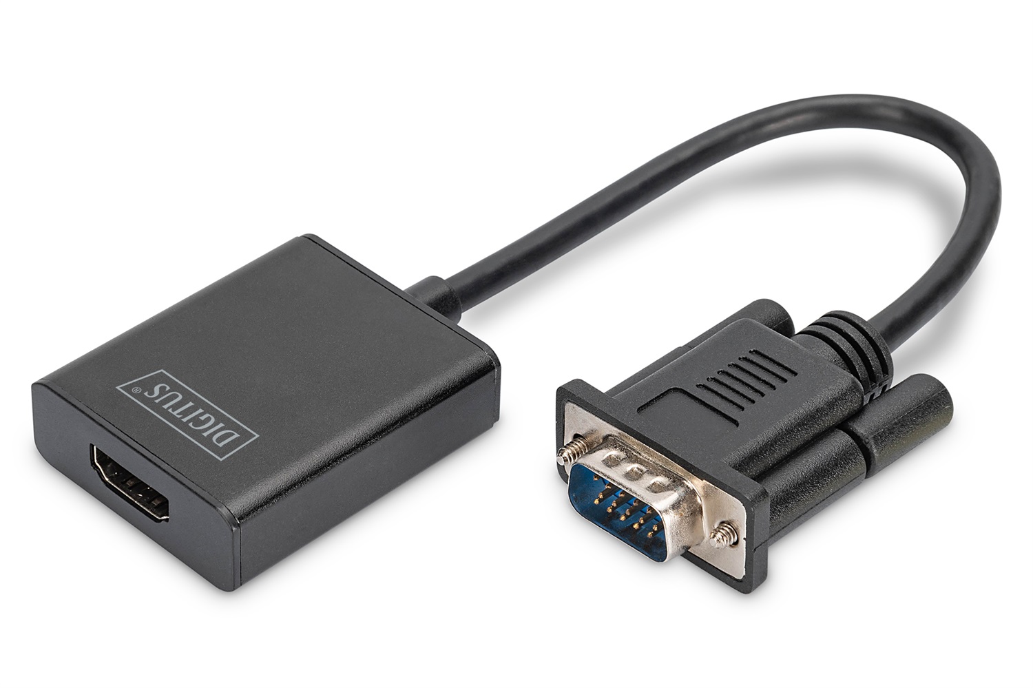 Digitus Convertitore VGA - HDMI, 0,15 m, VGA (D-Sub), Risoluzione 1920 x 1080, Nero