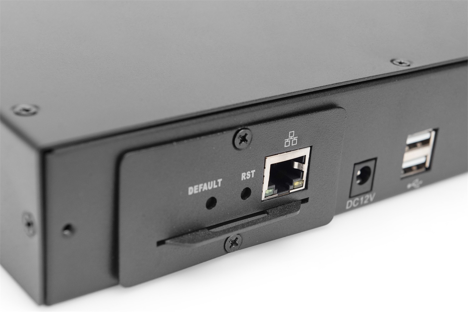 Digitus Commutatore KVM modulare Cat.5, 8 porte, USB, 1U, Nero, DS-72216