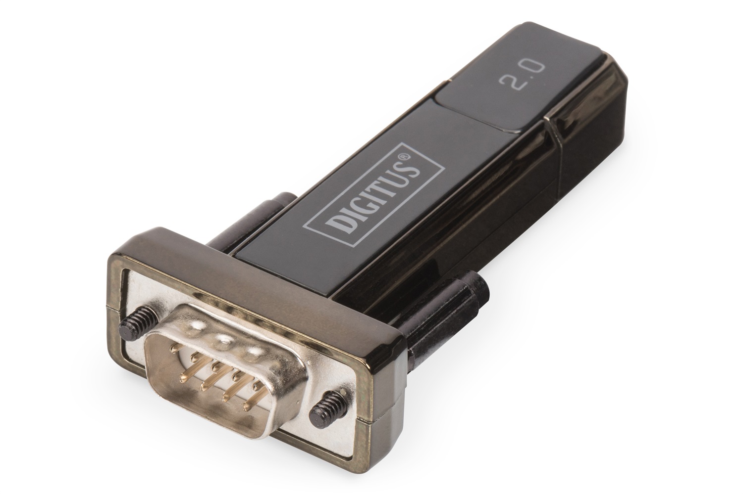 Digitus Adattatore Seriale USB 2.0 Type-A a D-Sub 9M, Convertitore RS232 con Chipset PL2303GT e Cavo da 80 cm incluso - Modello DA-70167