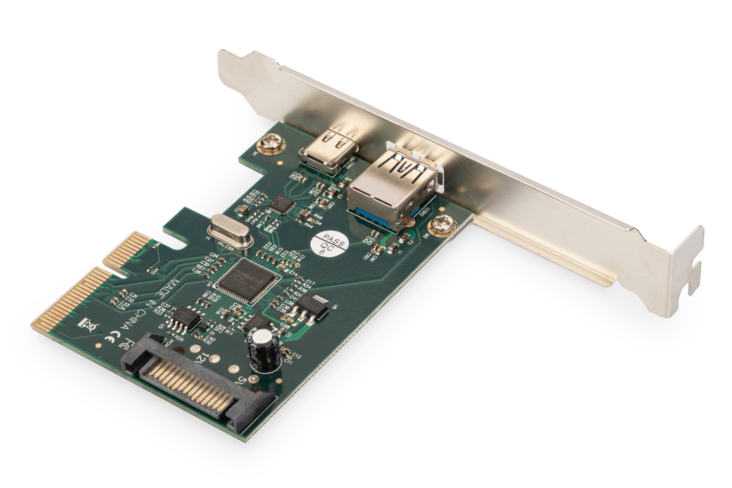 Digitus DS-30225 Scheda PCIe con USB Type-C™ e USB-A, 10 Gbps SuperSpeed