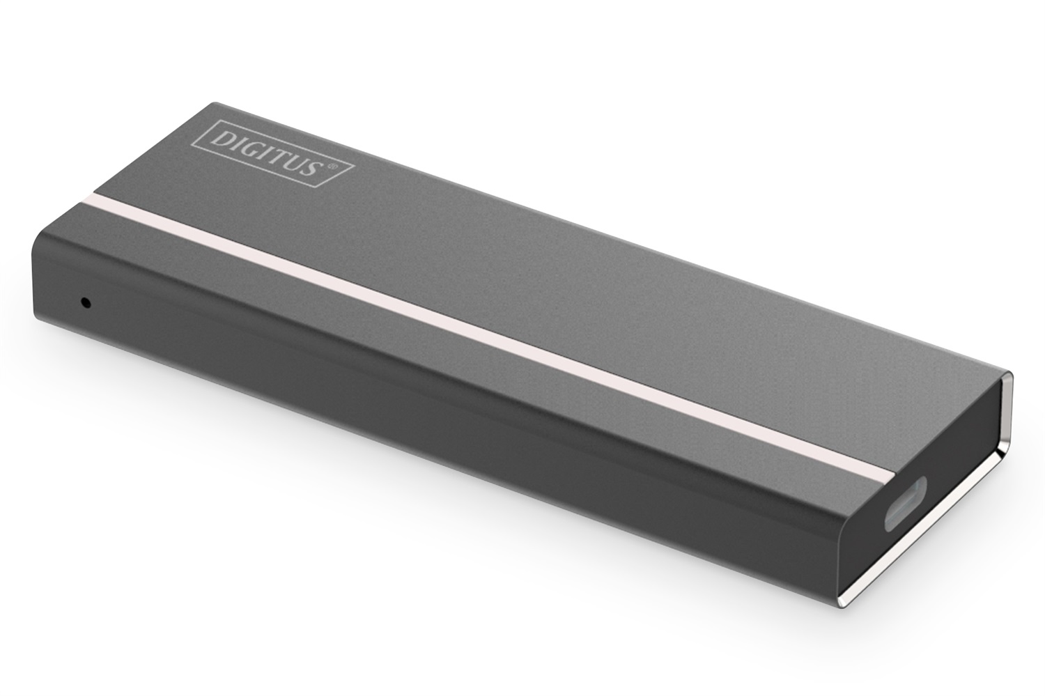 Digitus Alloggiamento Esterno per M.2 NVMe PCIe SSD, USB 3.1 Type-C™, Box SSD fino a 10 Gbit/s, Compatibile con M.2 2280/2260/2242/2230, Cavo USB-C Incluso, Nero