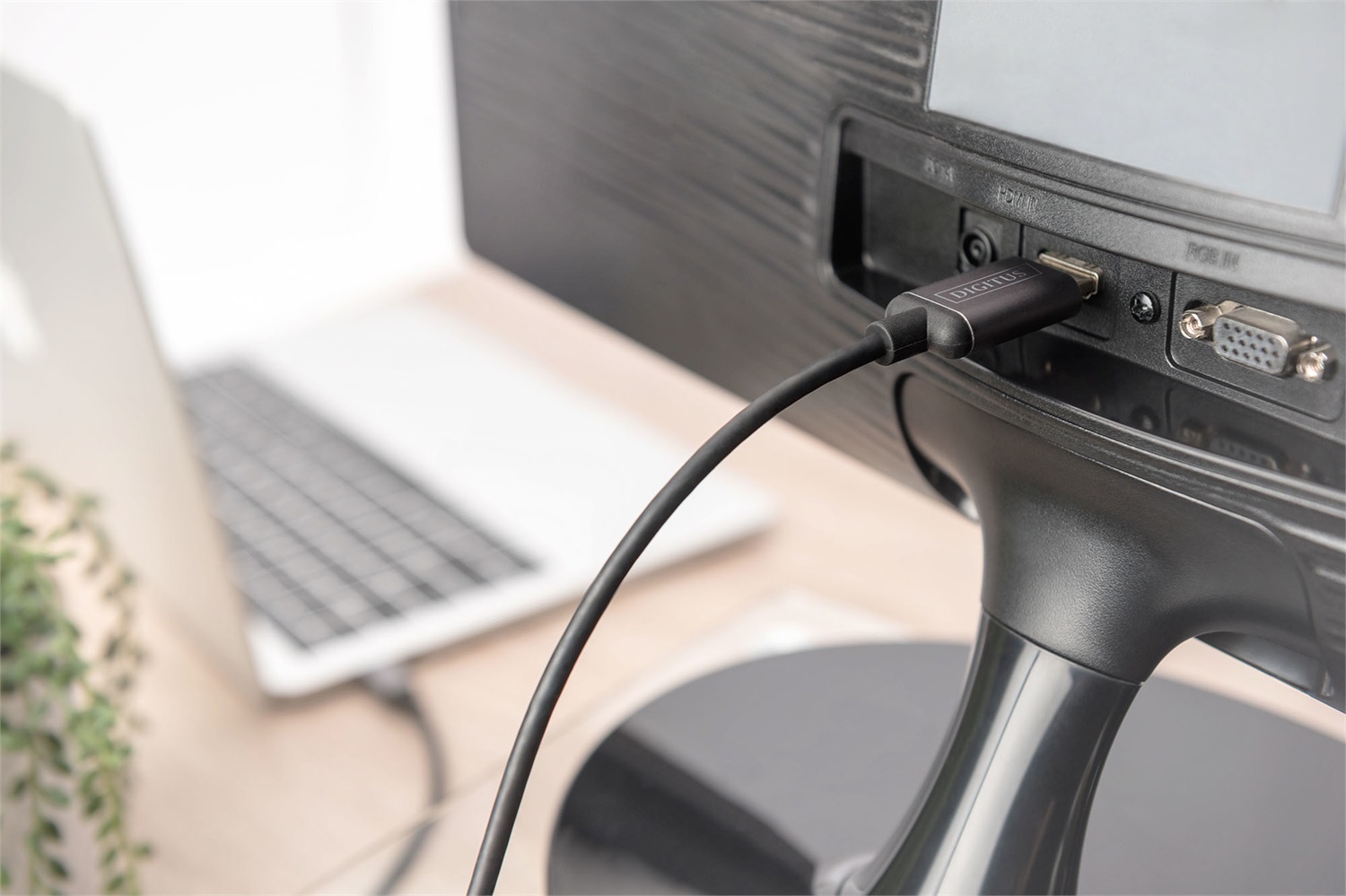 Digitus Cavo Adattatore Video USB-C a HDMI 1,8 m - UHD 4K 30 Hz, Nero, Alloggiamento in Metallo