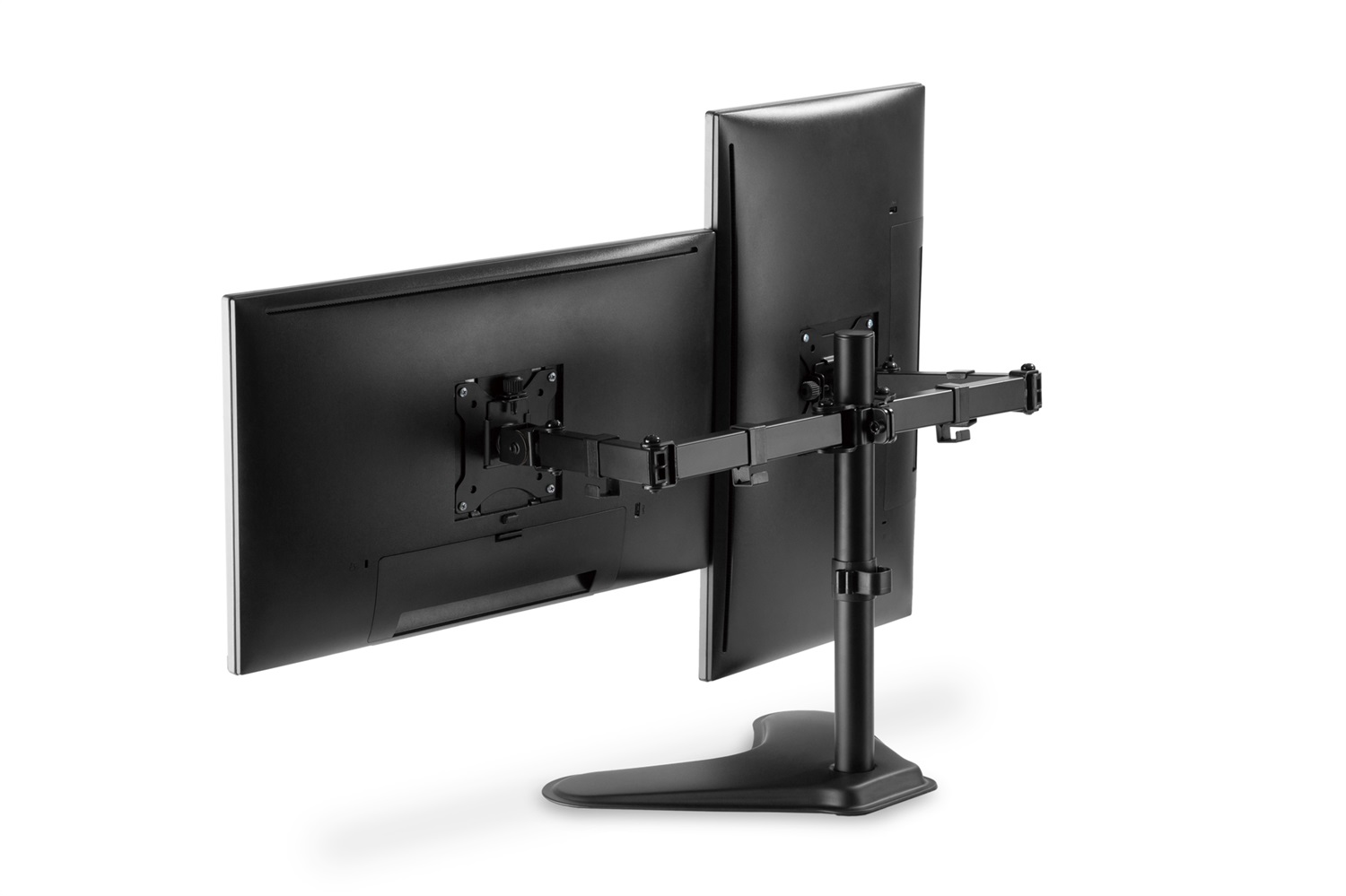 Digitus Supporto per Doppio Monitor Universale 17-32'' - Capacità Max 2x 8 kg, VESA 100x100 mm, Nero