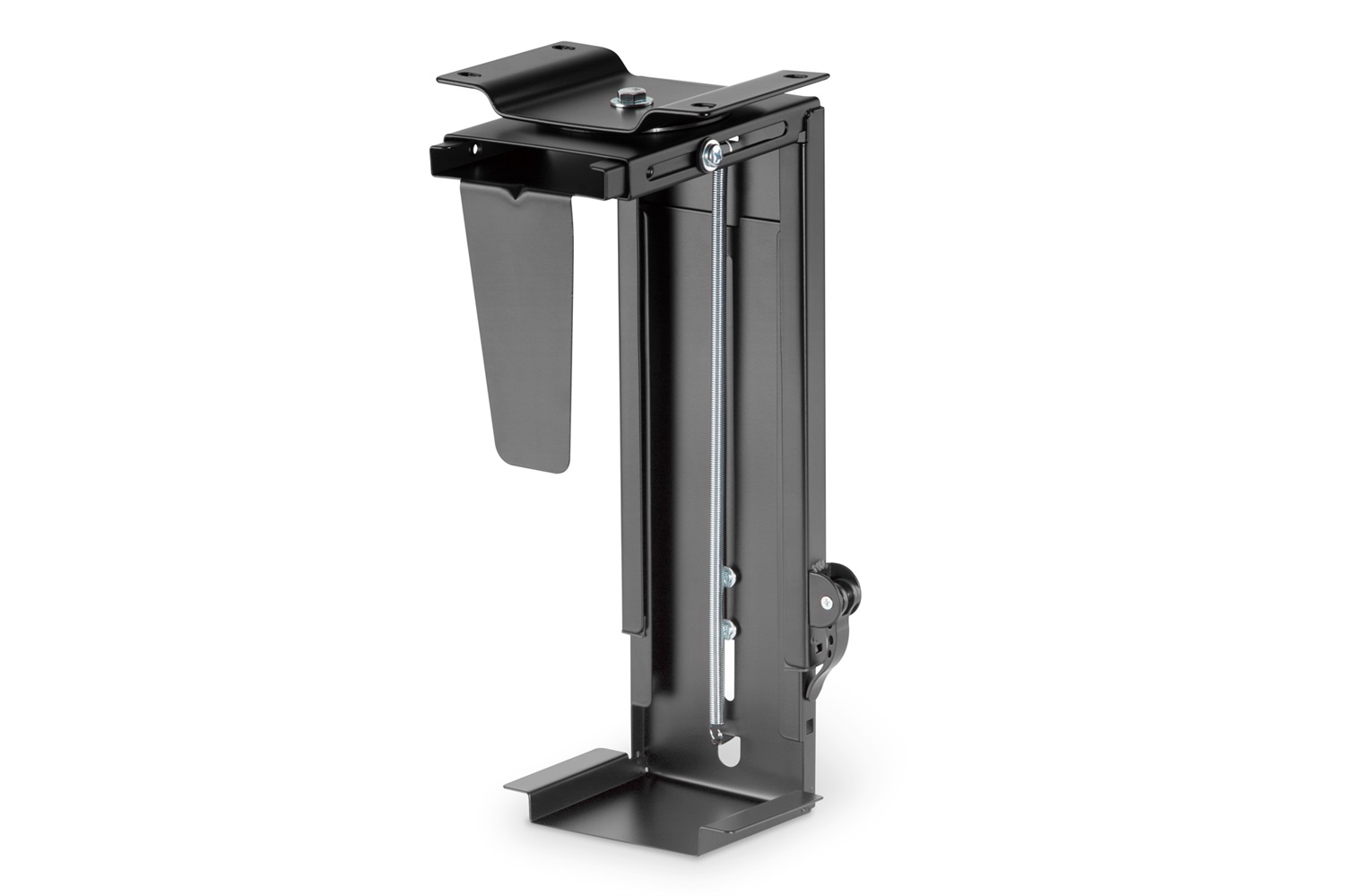 Digitus Supporto Universale per PC - Montaggio Sotto la Scrivania, Regolazione in Altezza e Larghezza, Capacità di Carico 10 kg, Nero