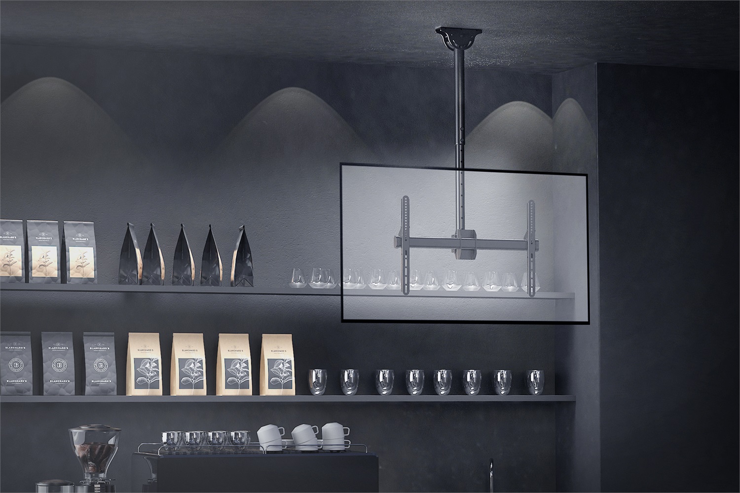 Digitus DA-90421 Supporto TV a parete e soffitto Universale 37-70