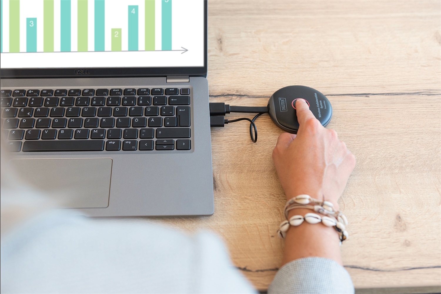 Digitus Click & Present Pro - Trasmettitore HDMI Wireless - Risoluzione 1920x1080, Distanza 50m, Nessun Driver Necessario