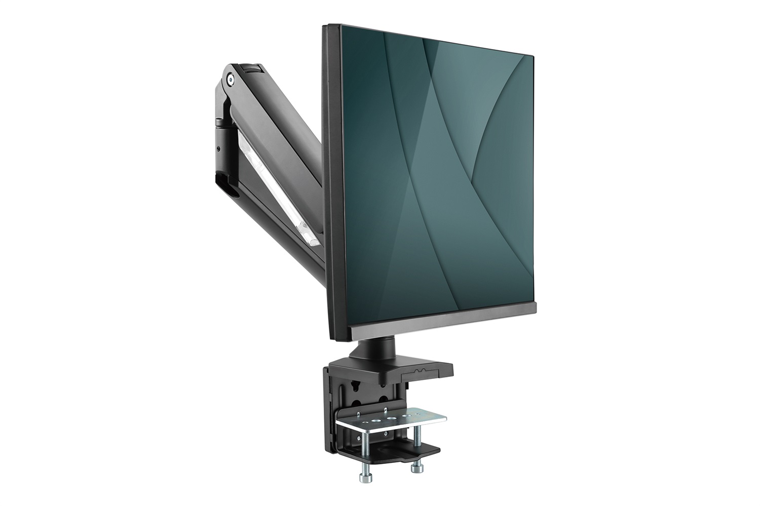 DIGITUS Supporto da tavolo a molla a gas per monitor da 15 a 35 pollici, fino a 15 kg, VESA 75/100, colore nero