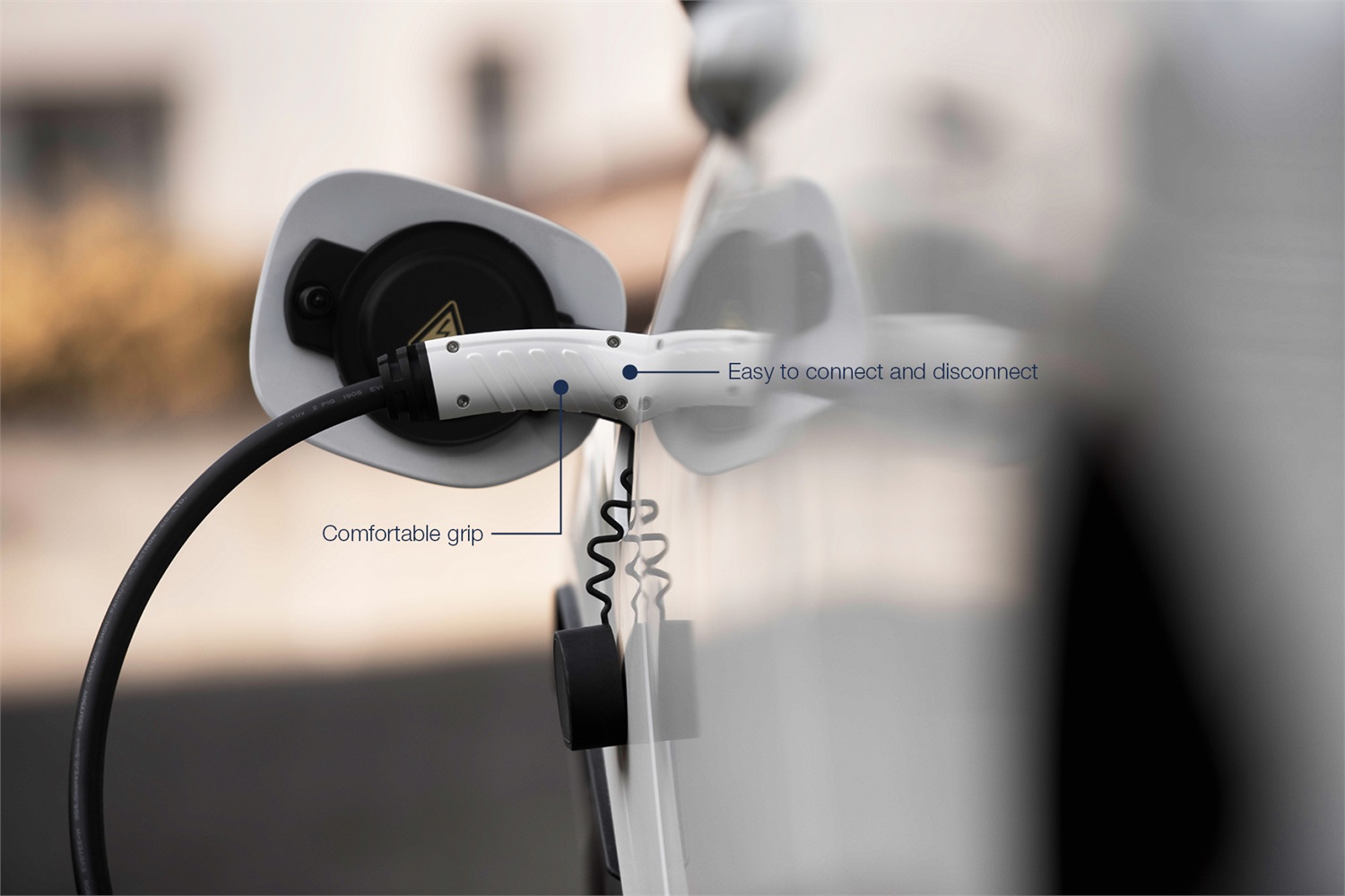 Digitus Cavo di ricarica Mode 3 per auto elettriche e PHEV - 5 m - Tipo 2 - Monofase - 32 A - 7,4 kW - Nero/Grigio