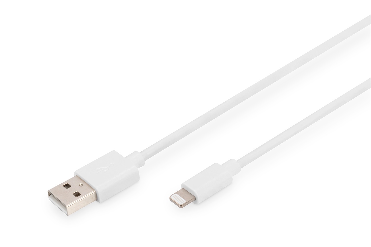 Digitus Cavo Dati/Ricarica Lightning a USB A, 2 m, Certificato MFI, Bianco