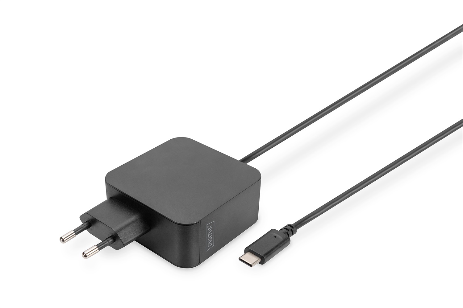 Digitus Caricatore per Notebook USB-C 65W con Cavo da 1,2m - Caricatore Rapido Power Delivery (PD 3.0) per MacBook, Lenovo, HP e Altri