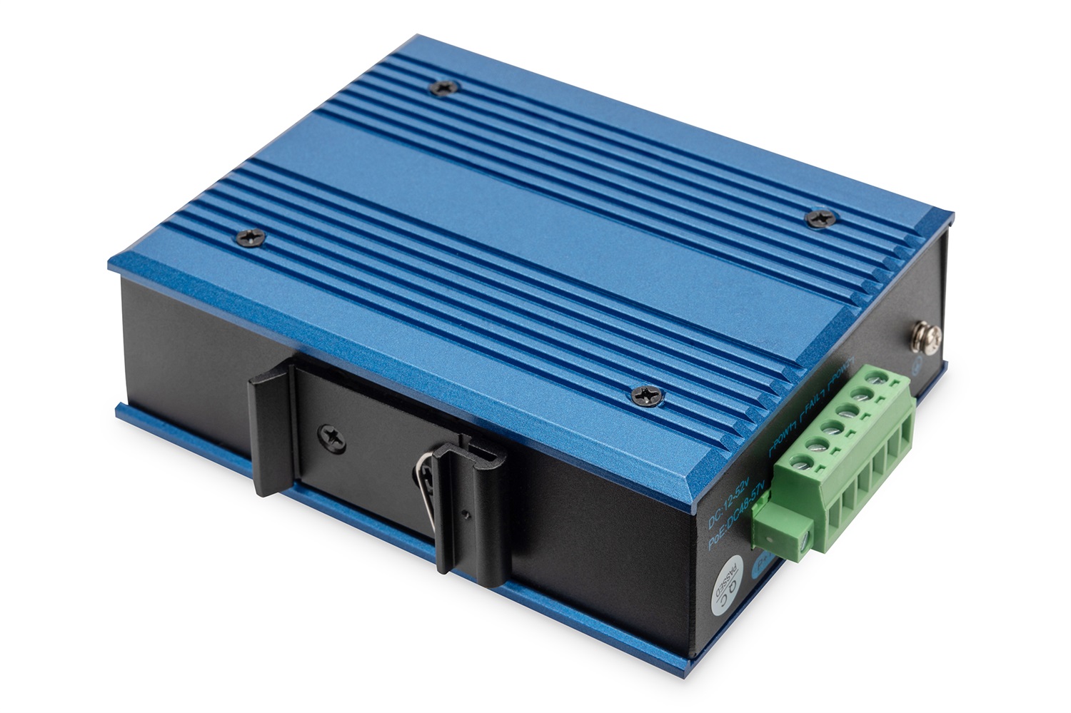 Digitus Switch di rete Fast Ethernet industriale a 4 porte, non gestito, 1 Uplink SFP, montaggio DIN-Rail